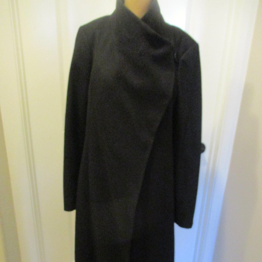 Kenneth Cole Black Wool blend coat sz 10